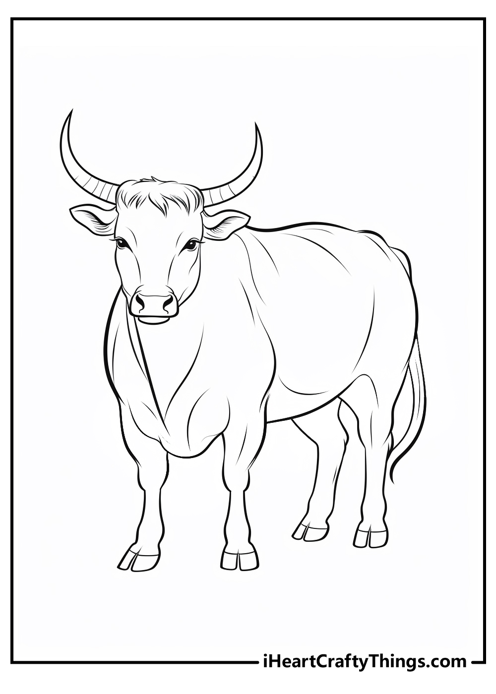 Bull coloring pages free printables