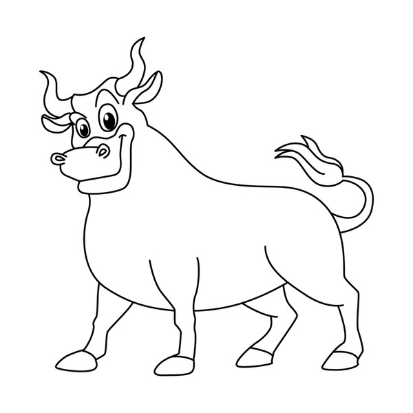 Bull coloring royalty