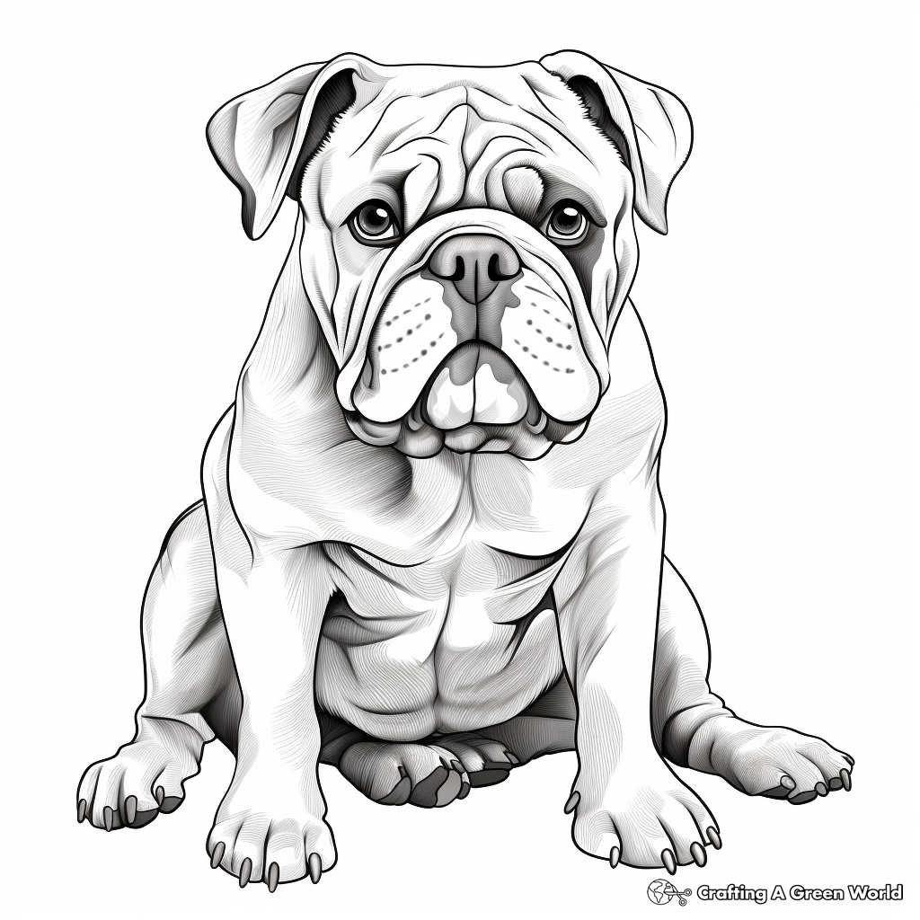 Bulldog coloring pages