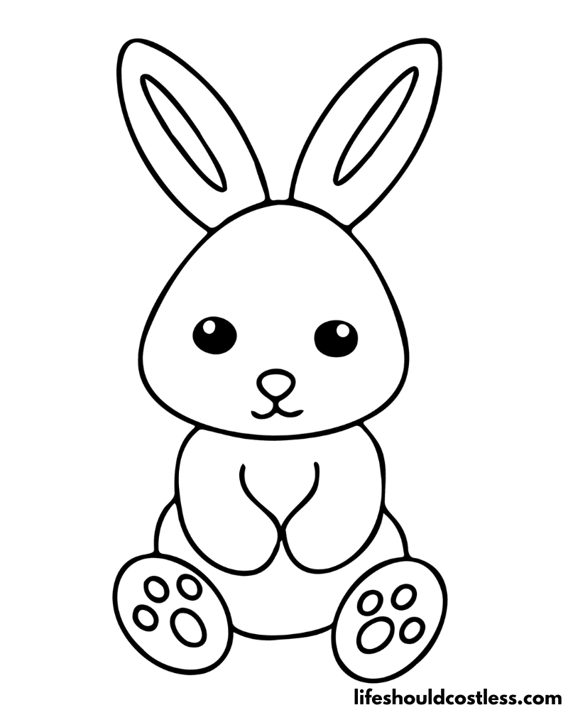 Rabbit coloring pages free printable pdf templates