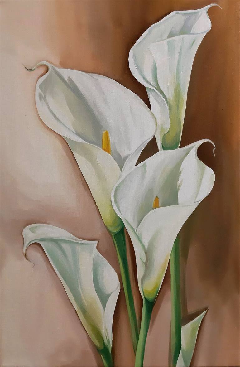 A bouquet of calla lilies