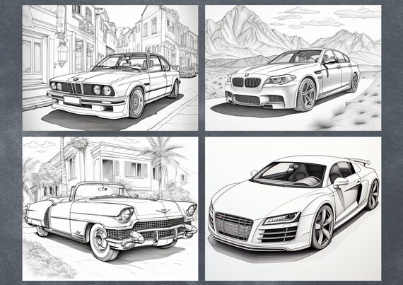 Cars coloring book for adults and children coloring pages coloring pages coloring book cars sports cars realistic cars racing cars