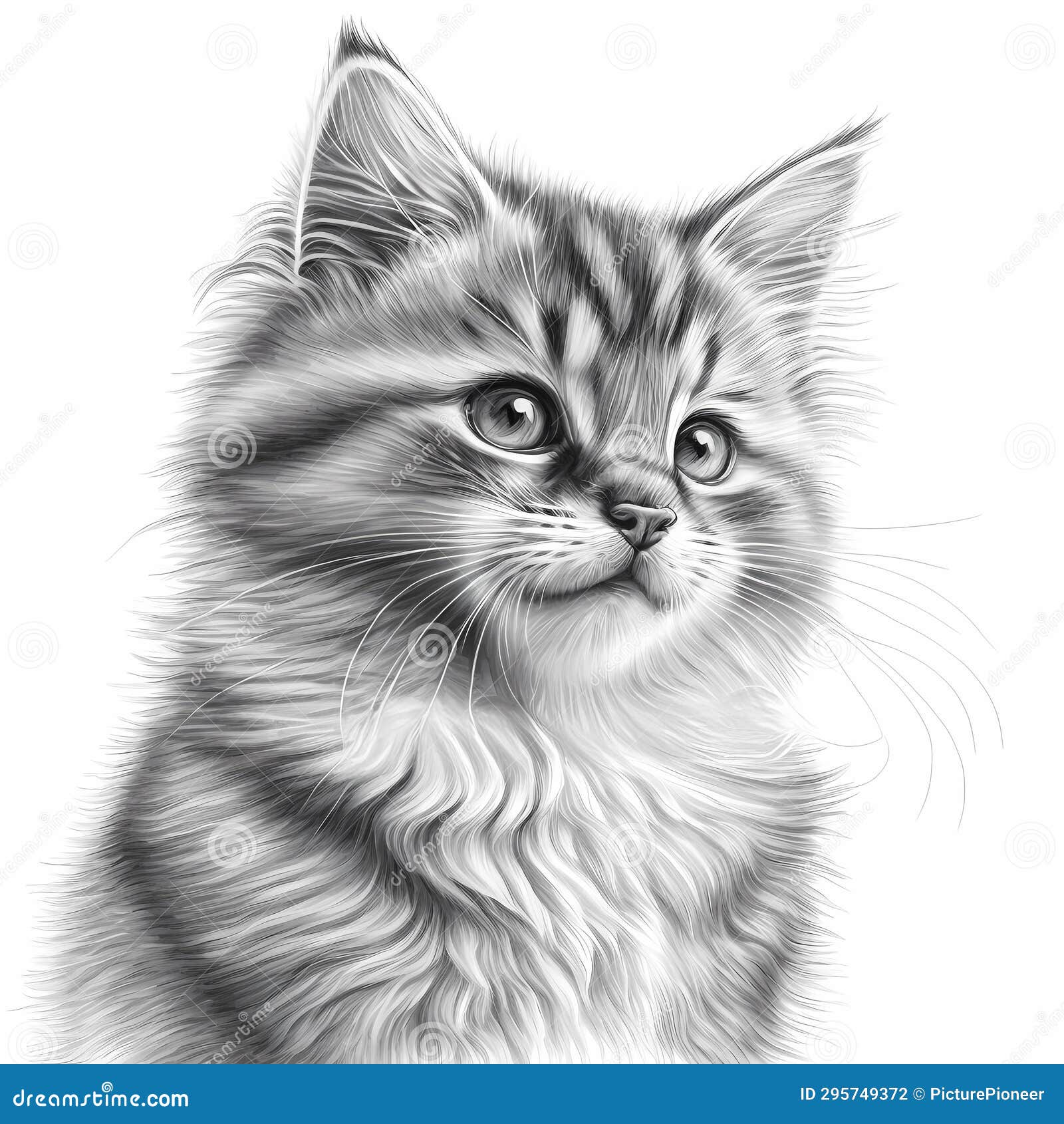 Cat coloring page stock photos