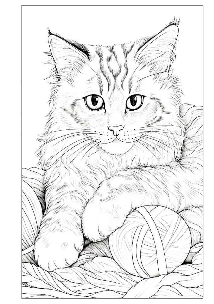 Free cat coloring pages for adults
