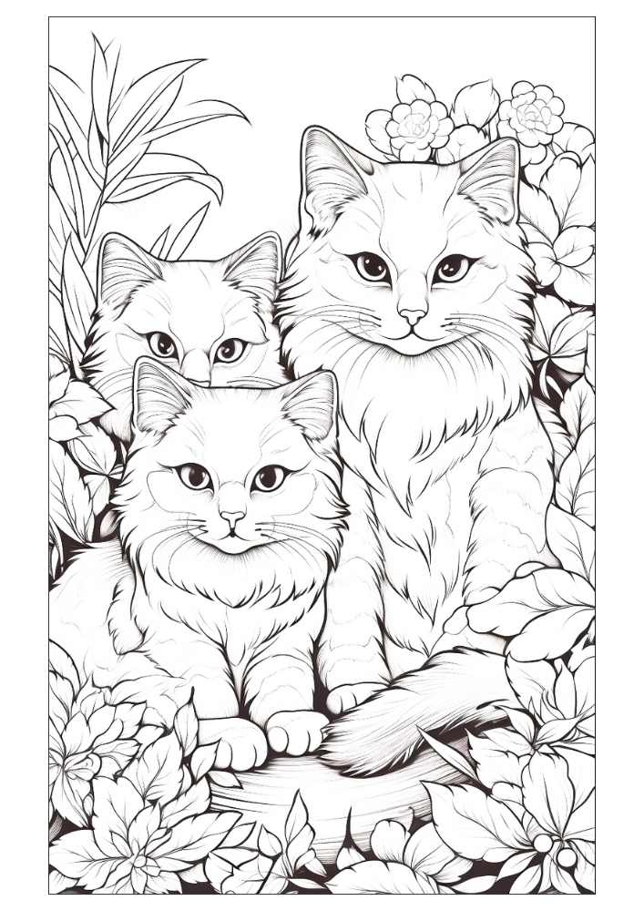 Free cat coloring pages for adults