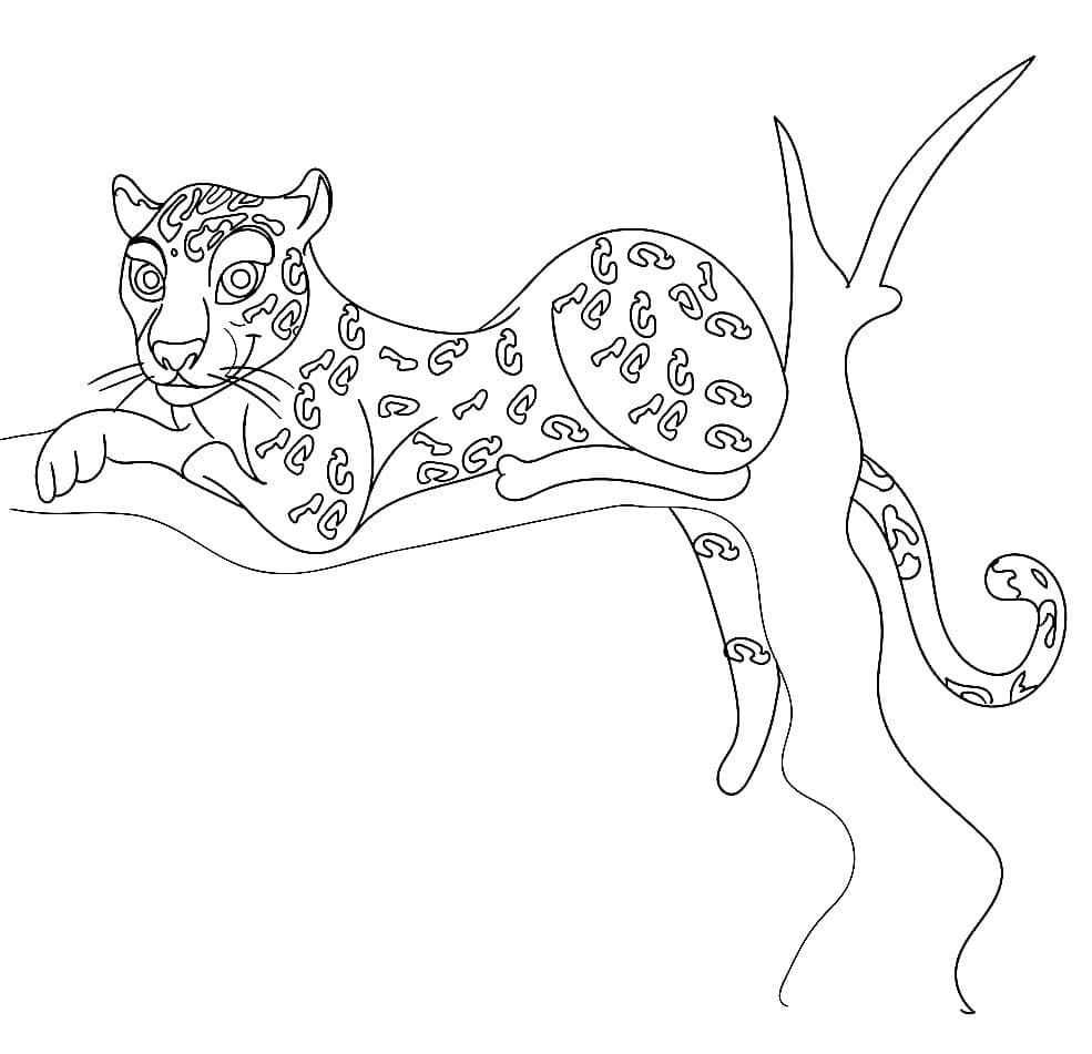 Realistic cheetah coloring page