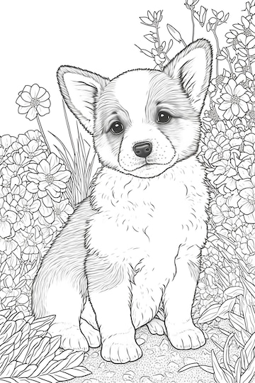 Coloring doggy pictures