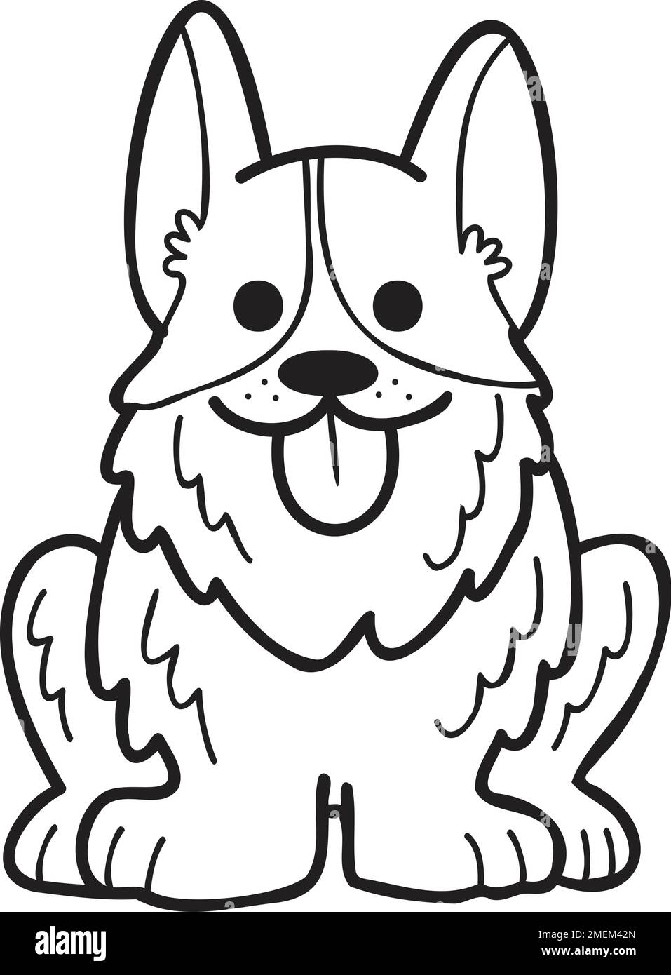 Corgi outline hi