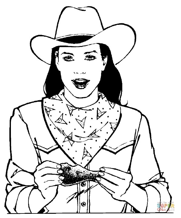 Cowgirl coloring page free printable coloring pages