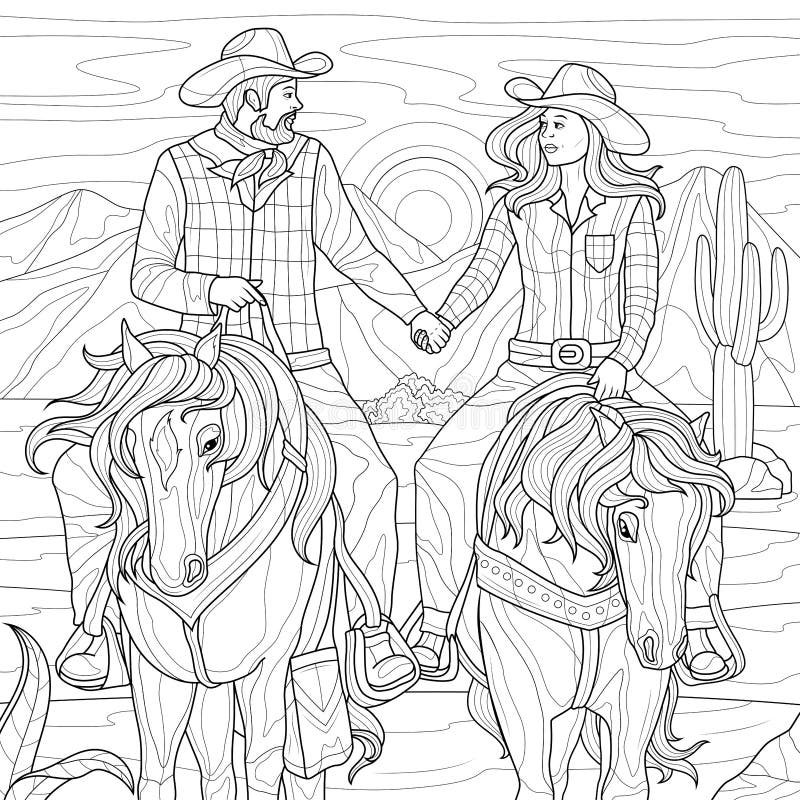 Western horse coloring page stock illustrations â western horse coloring page stock illustrations vectors clipart