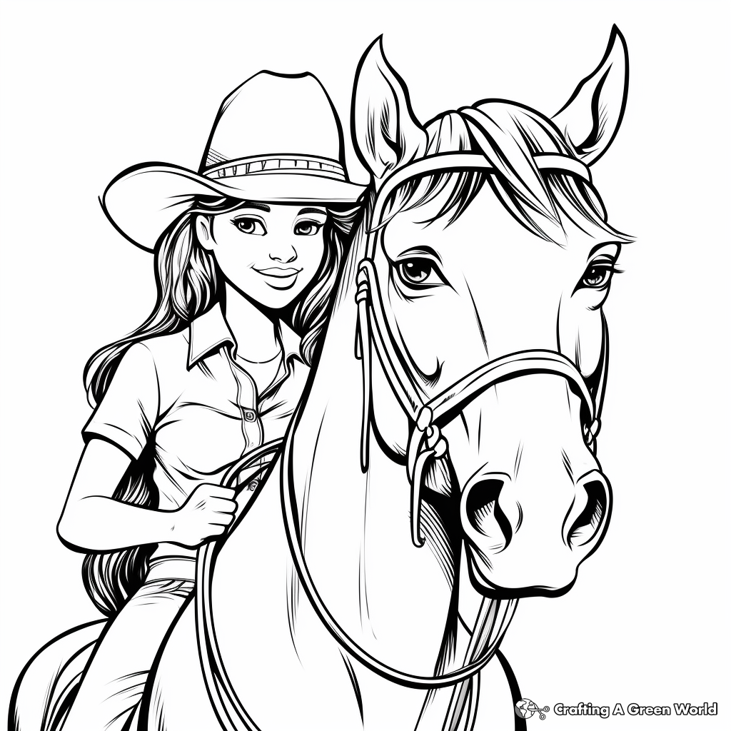 Western horse coloring pages
