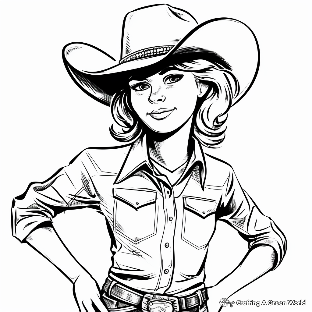 Cowboy hat coloring pages