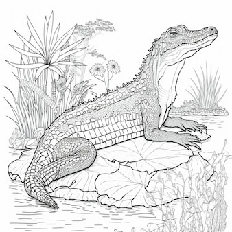Page crocodile coloring pages animals images