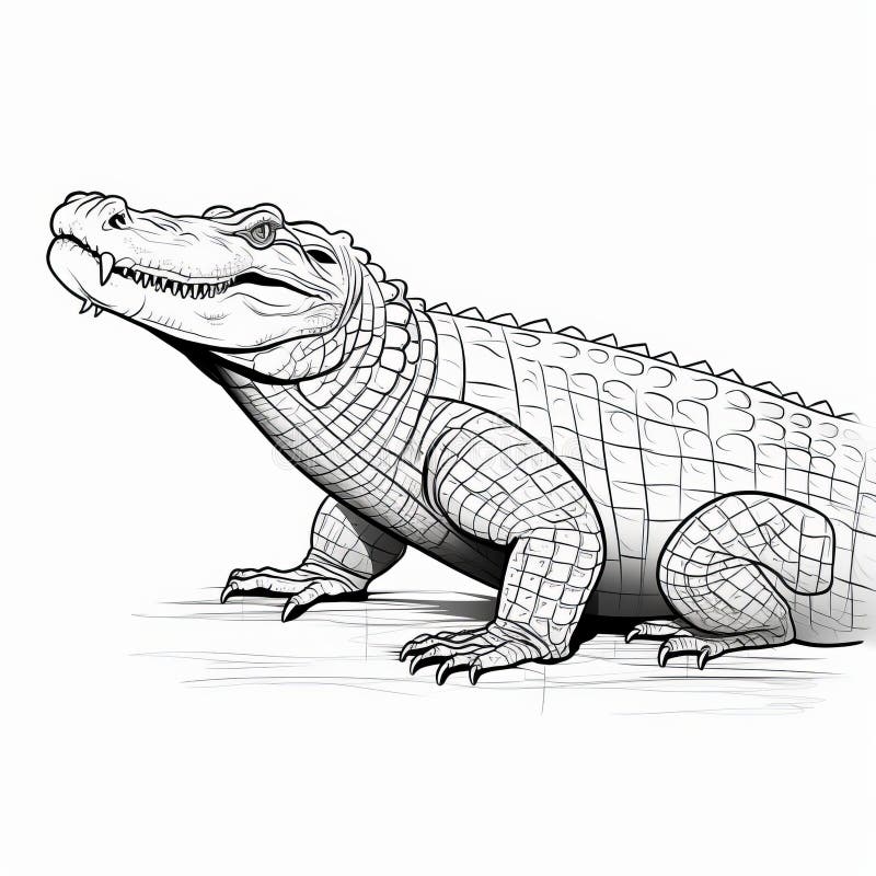 Coloring page alligator stock illustrations â coloring page alligator stock illustrations vectors clipart