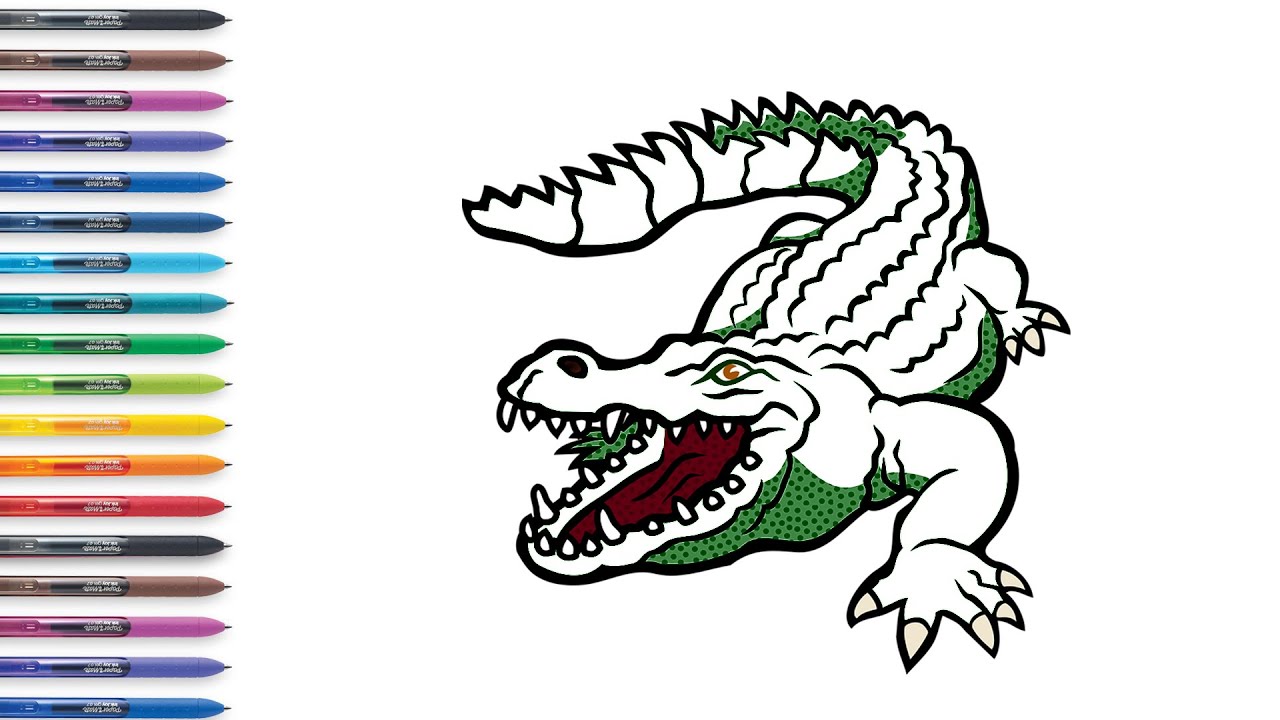 How to draw animals to kids painting crocodile