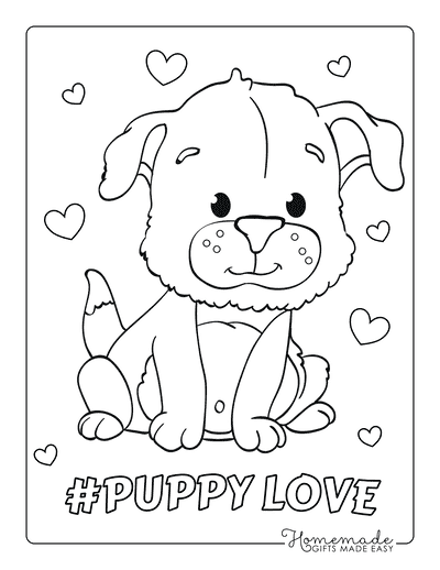 Free dog coloring pages for kids adults