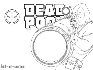 Deadpool coloring pages print and color