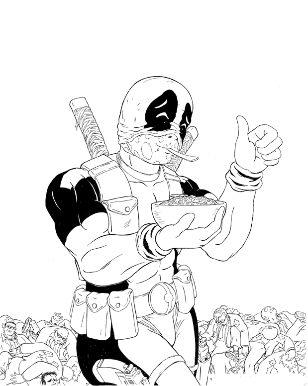 Free printable deadpool coloring pages