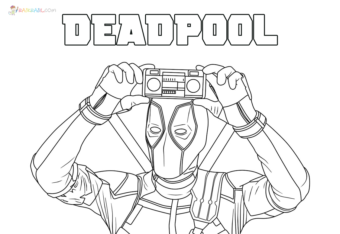 Deadpool coloring pages pictures free printable