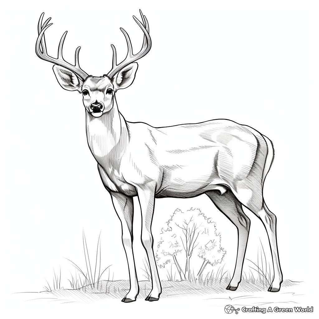 Mule deer coloring pages