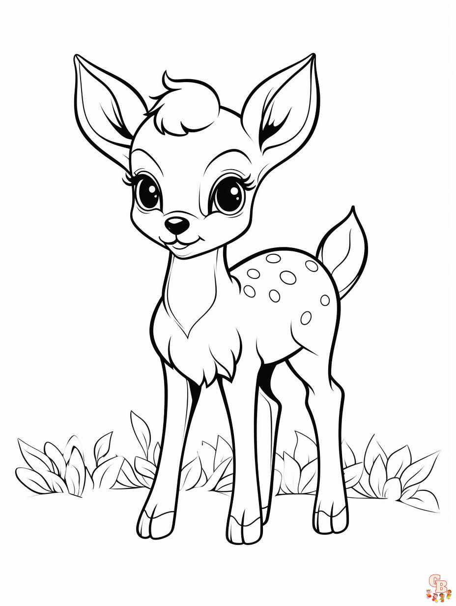 Cute fawn coloring pages spark creativity and learning