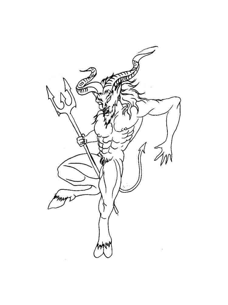 Free printable demon coloring page