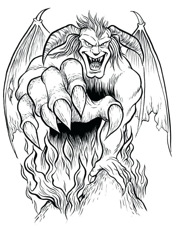 Devils demons coloring pages