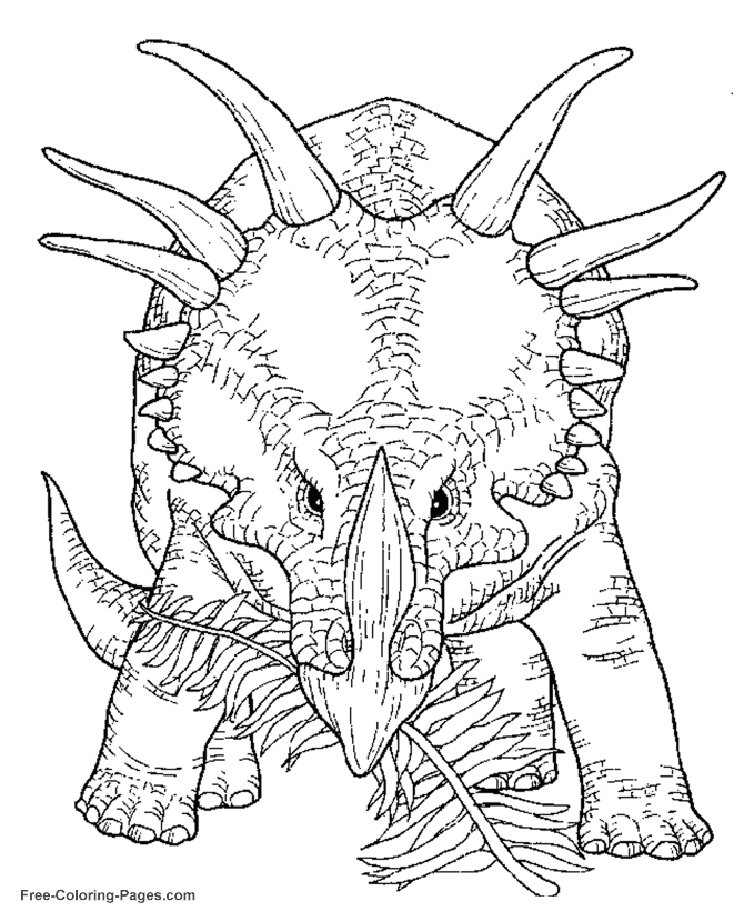 Free coloring pages dinosaur coloring pages