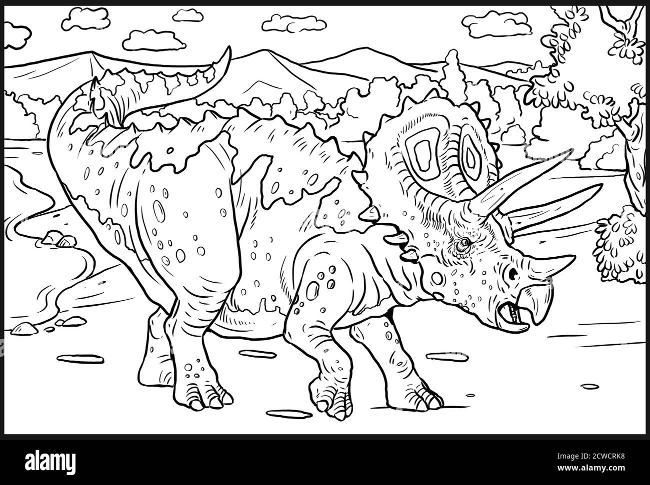 Realistic dinosaurs black and white stock photos images