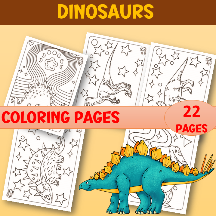Dinosaur coloring pages for kids made by teachers
