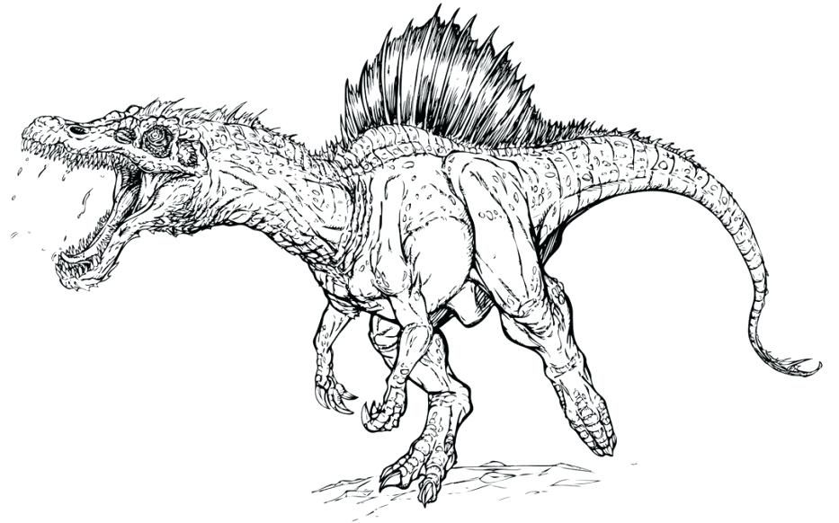 Realistic dinosaur coloring pages