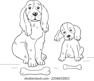 Dog coloring page realistic dog drawing stock vector royalty free