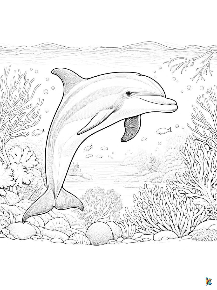 Dolphin coloring pages â