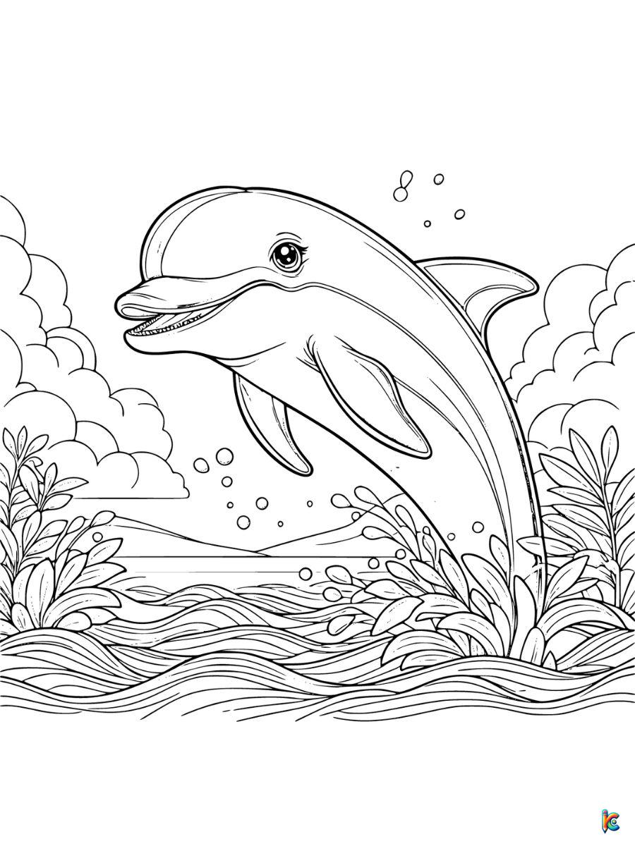 Dolphin coloring pages â