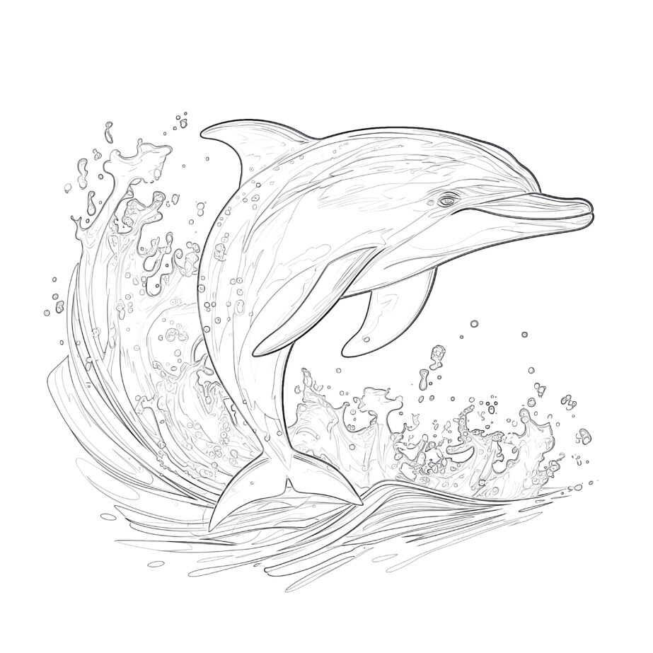 Dolphin coloring page coloring pages mimi panda