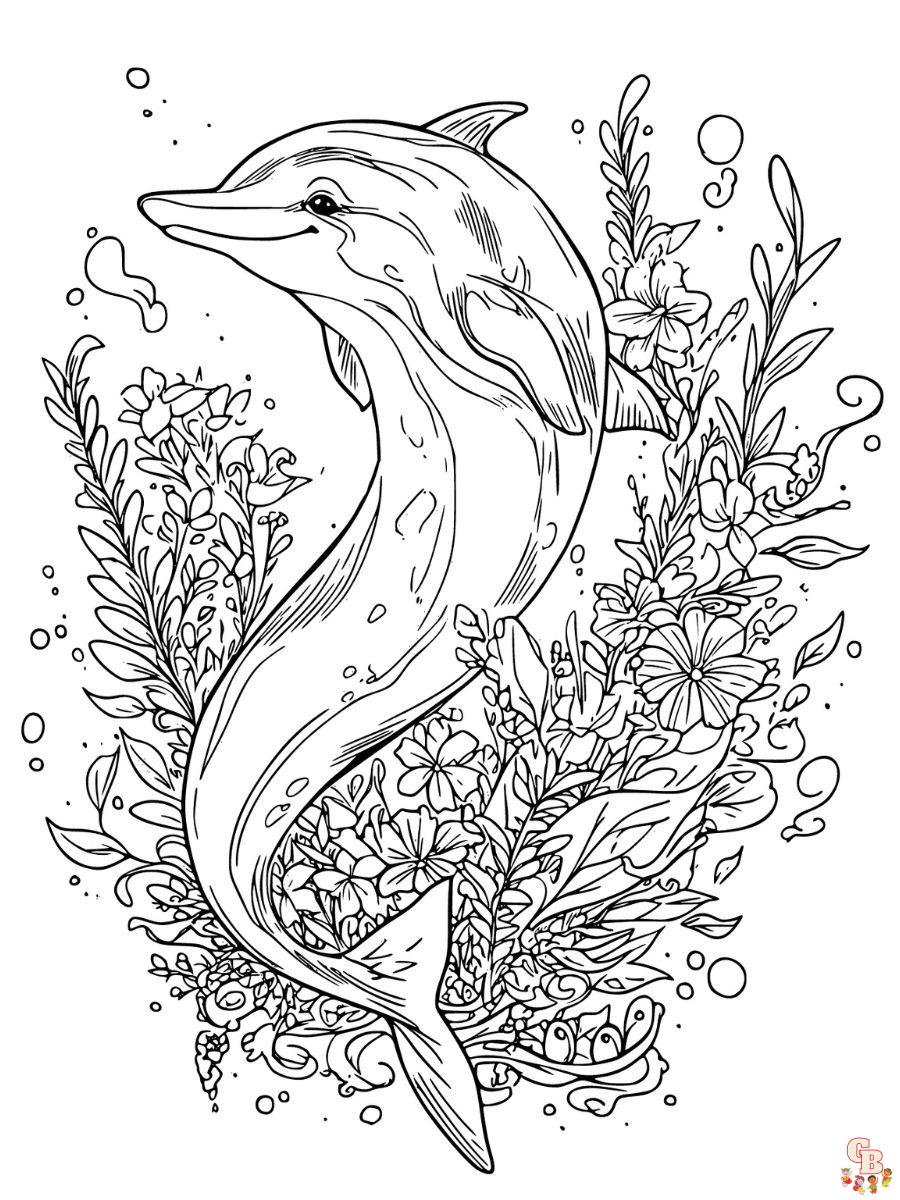 Discover the best collection of dolphins coloring pages