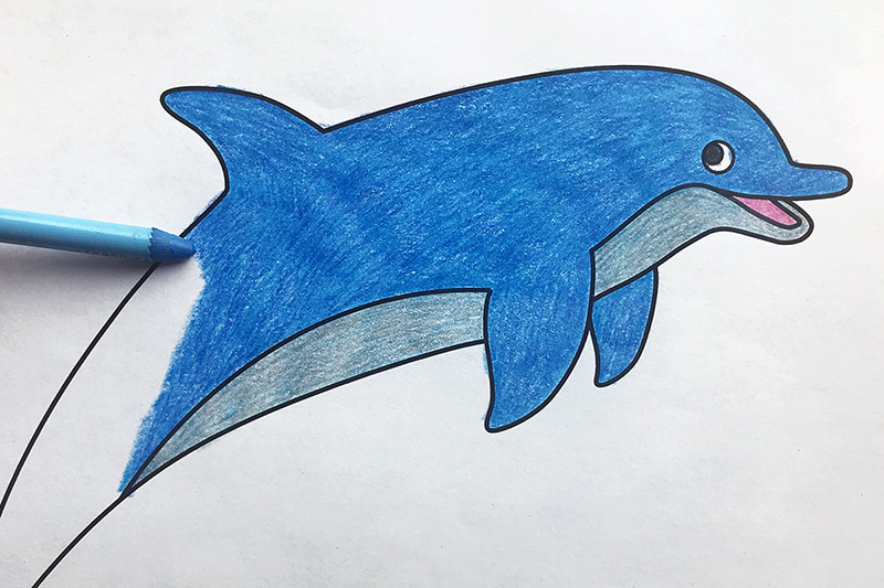 Dolphin free printable templates coloring pages