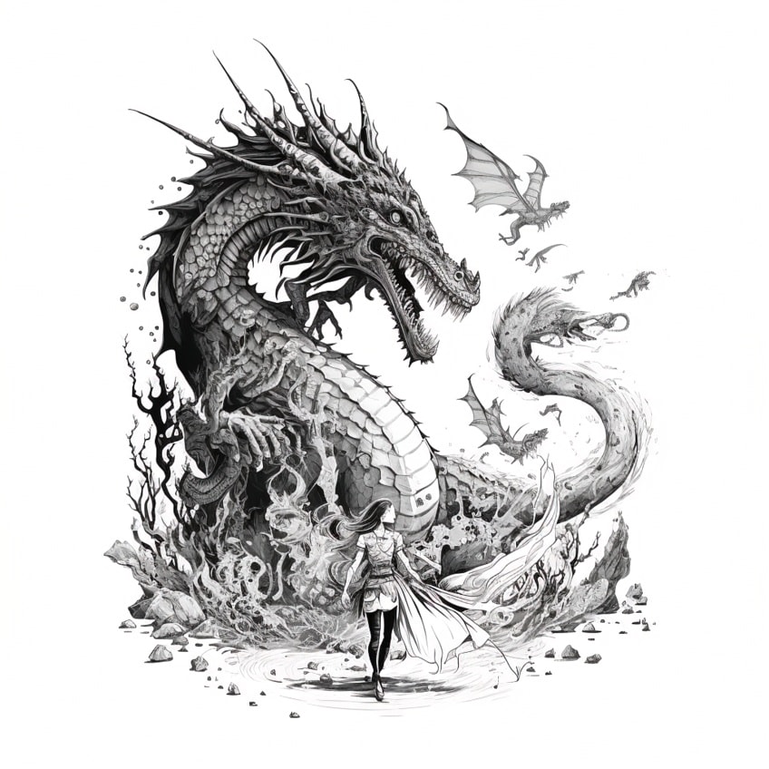 Dragon coloring pages