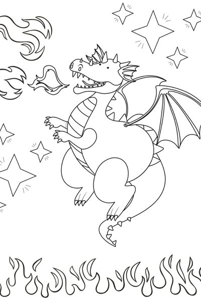 Free dragon coloring pages for kids