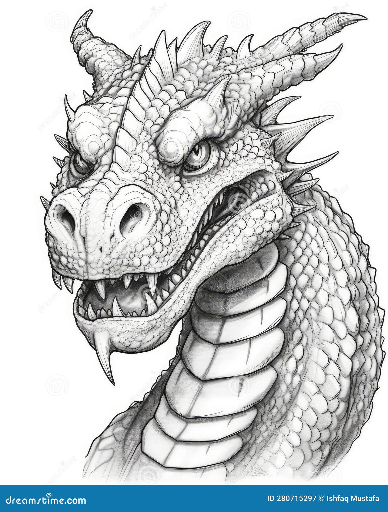Dragon dreams intricate coloring pages for adult creativity stock illustration