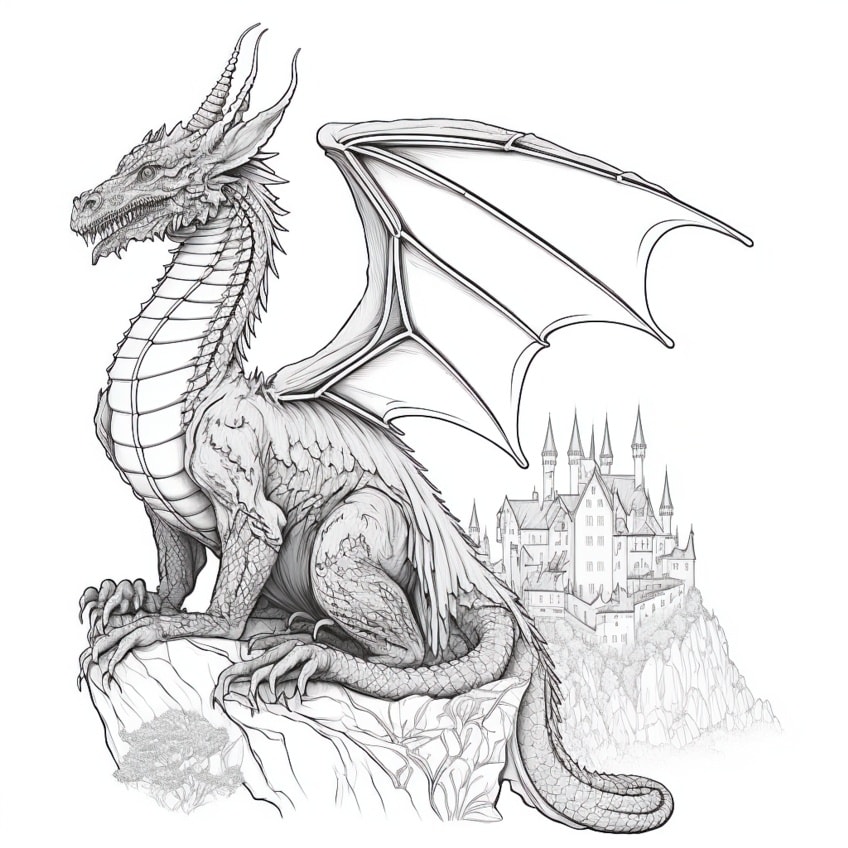 Dragon coloring pages