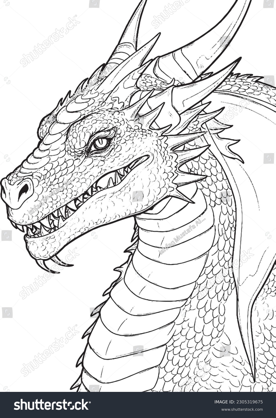 Cute dragon coloring pages kids adults stock vector royalty free