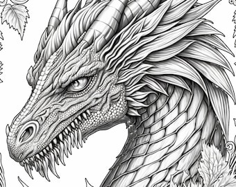 Relaxing coloring pages dragons pages