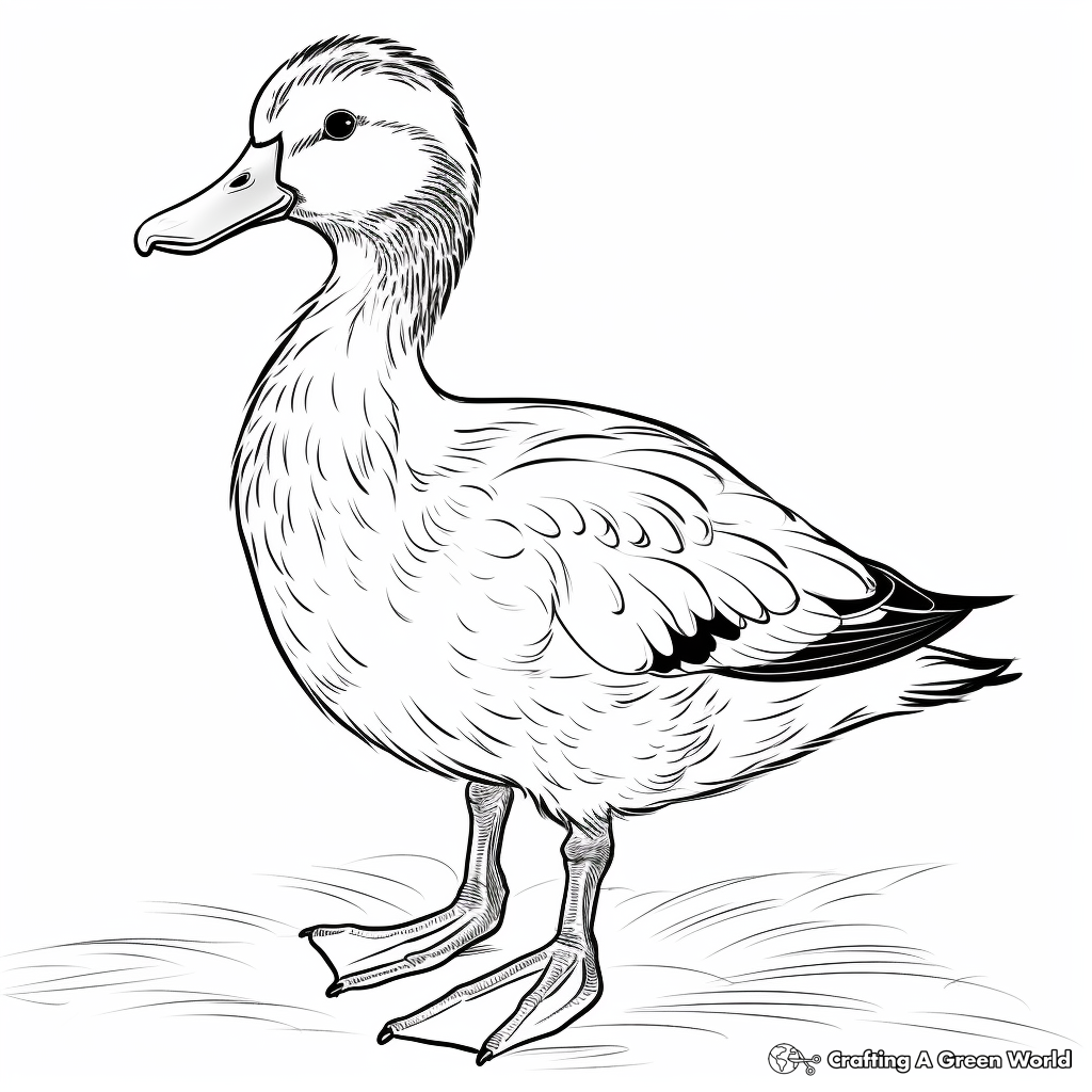 D is for duck coloring pages