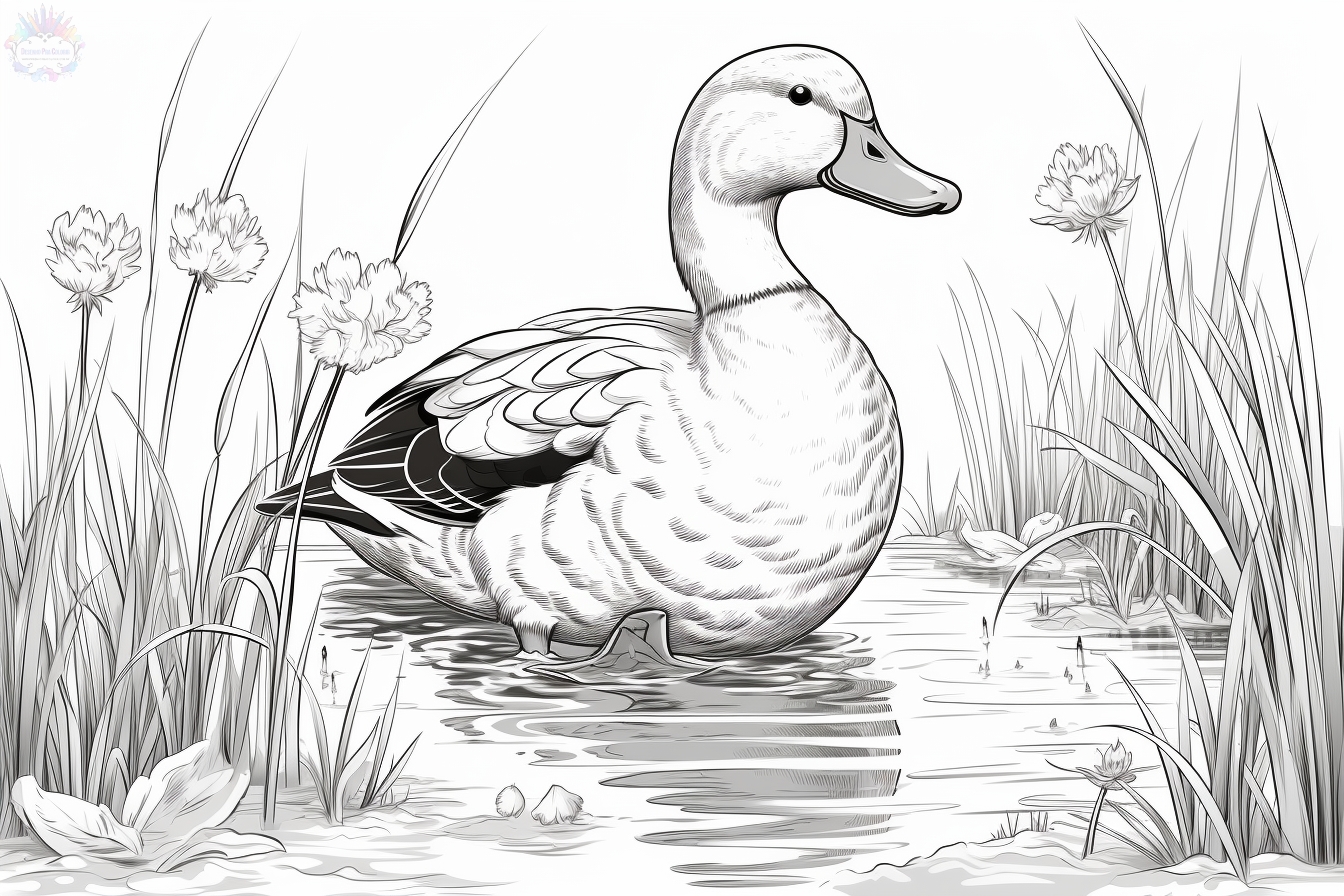Duck coloring pages