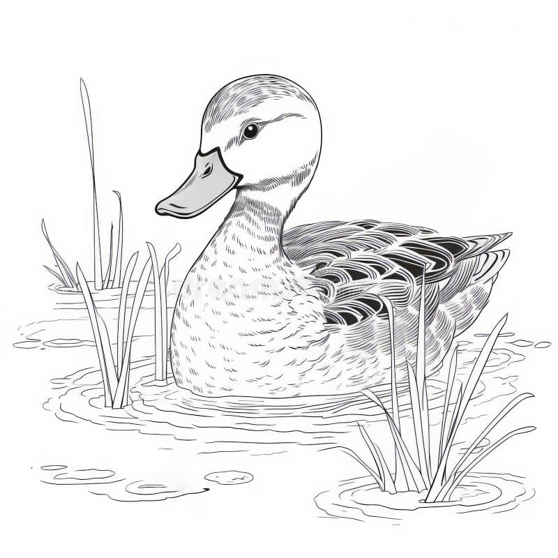 Ducks coloring stock illustrations â ducks coloring stock illustrations vectors clipart