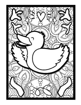 Ducks mindfulness mandala coloring pages printable birds coloring sheets pdf