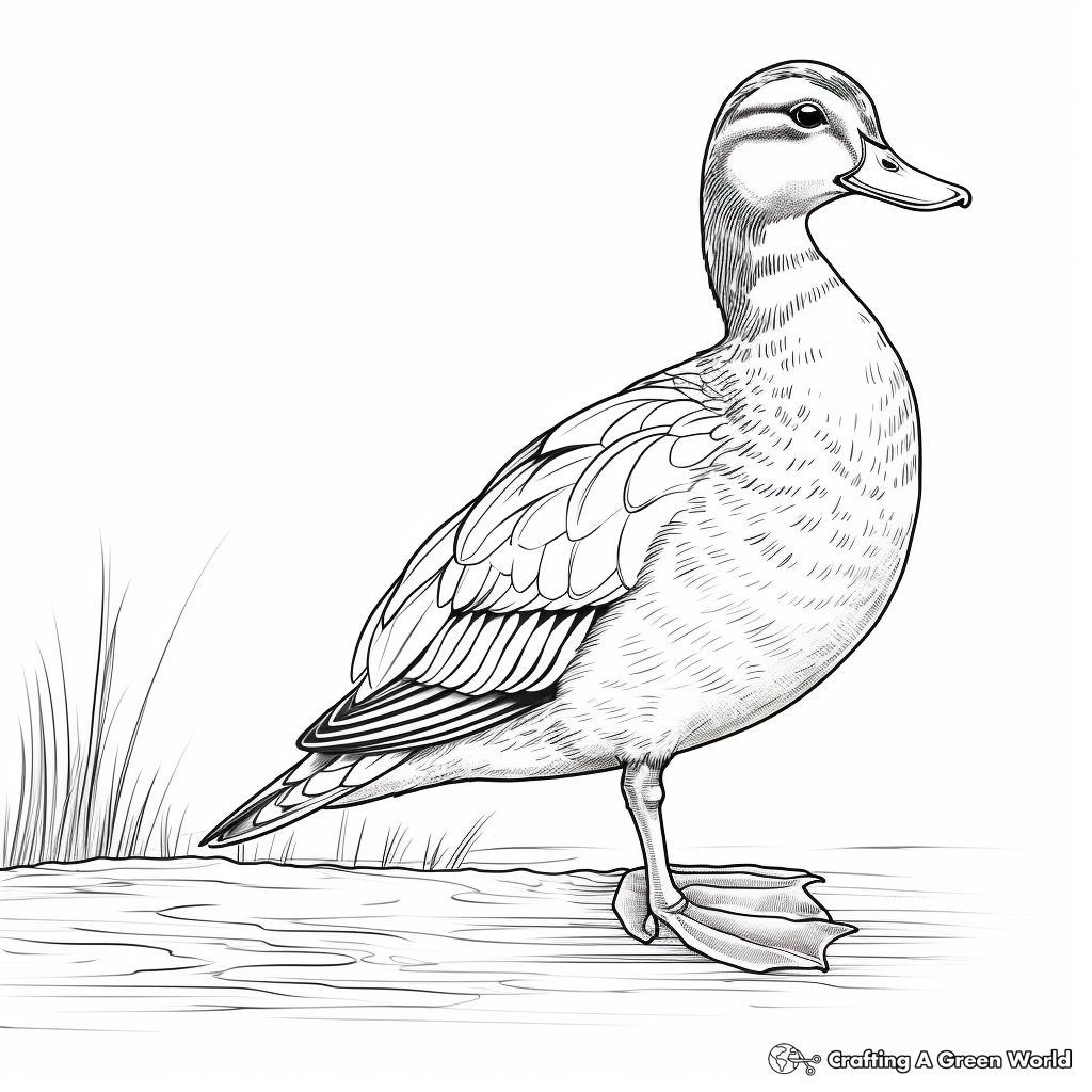 Wood duck coloring pages