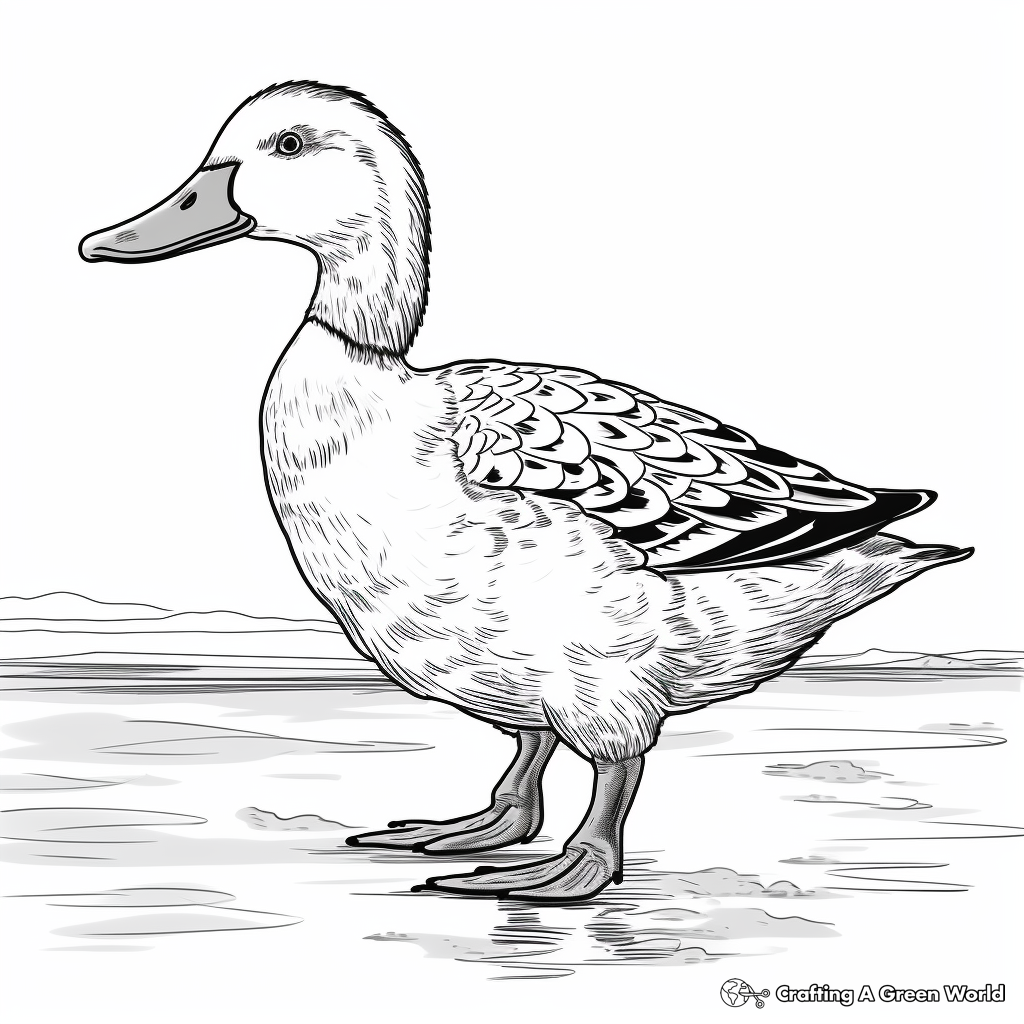 D is for duck coloring pages