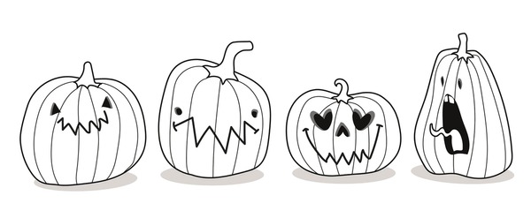 Thousand cute pumpkin faces royalty